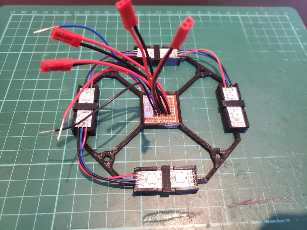 LED Module with most wiring done, but LEDs are still disconnected