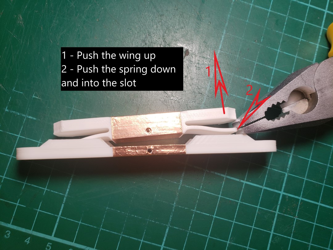 Push on indicated directions to finish the assembly